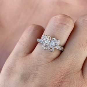 Silver Butterfly Ring